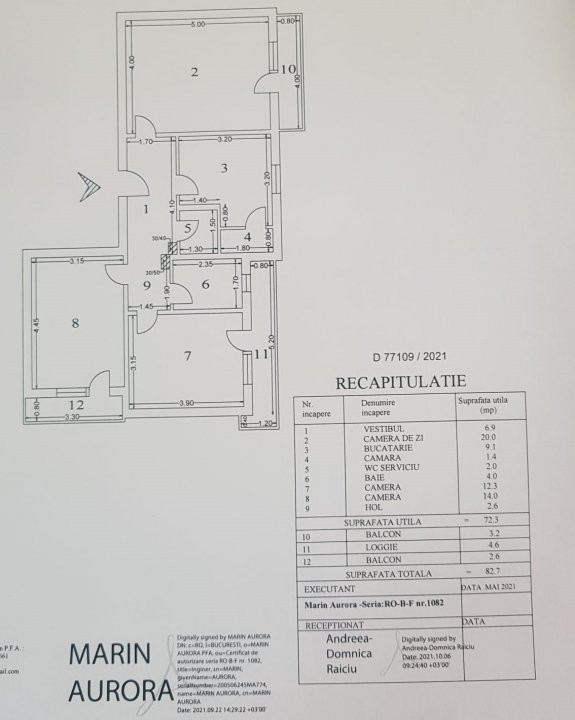 etajul 1/8*83 mp*bloc 1992*Decomandat*Maior Bacila Vasile 25